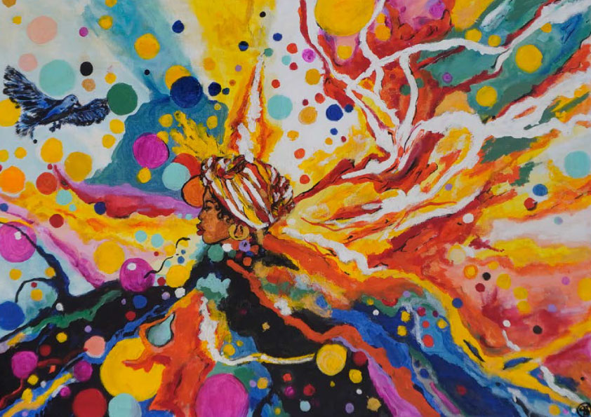 Imagination faces flight Acrylic on canvas