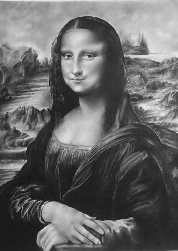 Decoding Da Vinci Charcoal on Ivory paper