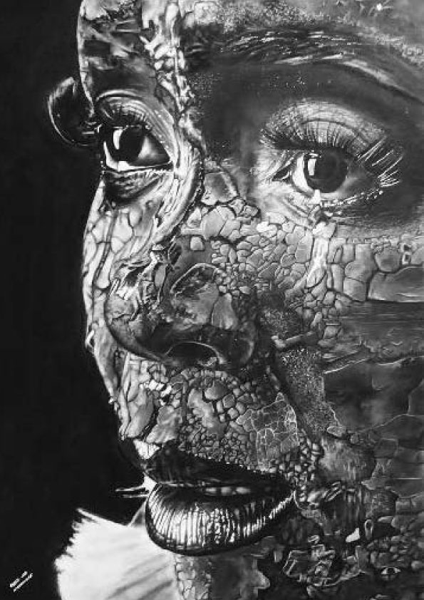 Hidden Truth Charcoal on Ivory paper