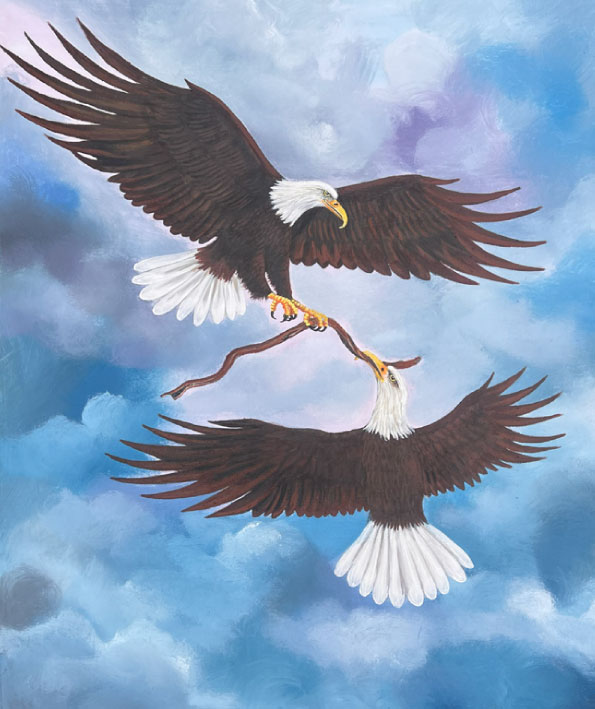 The Eagle’s Tested Love Acrylic on Canvas