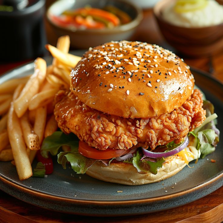 Crispy Breaded Chicken Burger